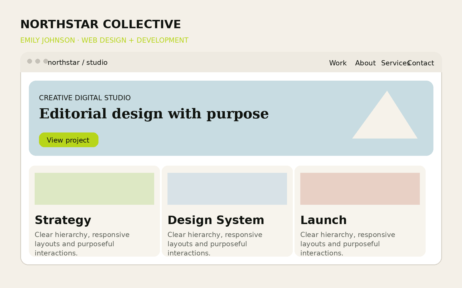 Editorial Brand Experience — portfolio project visual