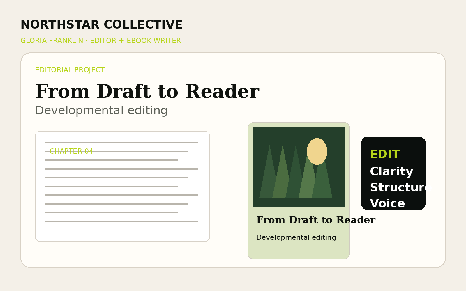 From Draft to Reader — portfolio project visual