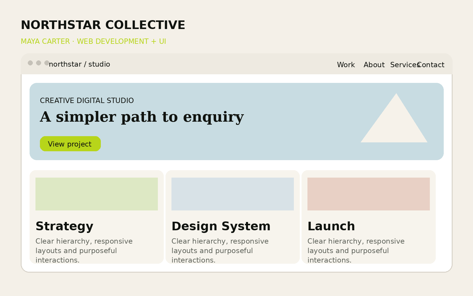 The Modern Practice — portfolio project visual