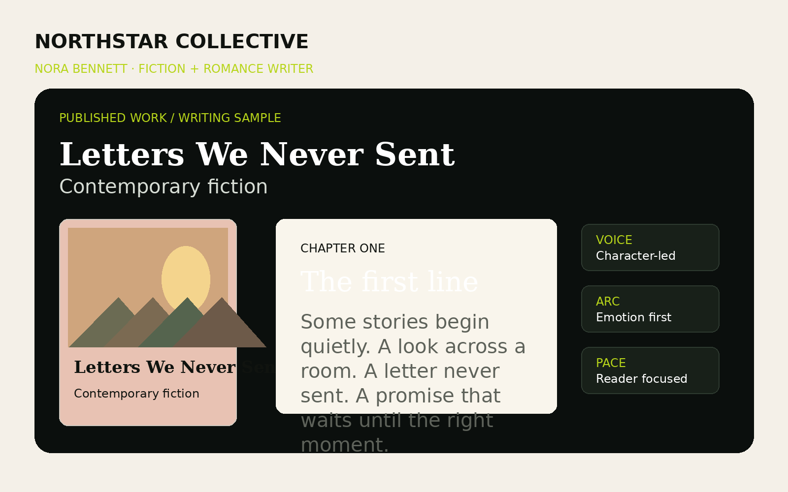 Letters We Never Sent — portfolio project visual